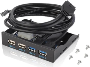 3.5 inch PC Bay Front Panel Hub with 2 USB 3.0 and 2 USB 2.0 Ports Type A Motherboard Connection Cable Desktop Drive Bay Interface Expansion Panel Plug and Play 2ft Cable 3.5 inch PC Bay Front Panel Hub with 2 USB 3.0 and 2 USB 2.0 Ports Type A Motherboard Connection Cable Desktop Drive Bay Interface Expansion Panel Plug and Play 2ft Cable
