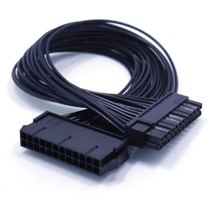 ATX 24 Pin Motherboard Power Extension Cable Internal PC PSU Male to Female Connector 12.6 Inches / 32cm Secure Clip Latch Removable Cable Ties for Power Supply to Motherboard Connections ATX 24 Pin Motherboard Power Extension Cable Internal PC PSU Male to Female Connector 12.6 Inches / 32cm Secure Clip Latch Removable Cable Ties for Power Supply to Motherboard Connections