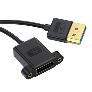 DisplayPort 1.4 Male to Female Extension Cable 8K 60Hz 4K 144Hz 32.4Gbps High Speed DP Panel Mount Cable Ultrafine Flexible 4.0mm Gold Plated Connector for Desktop Laptop Monitor Graphics Card 30cm DisplayPort 1.4 Male to Female Extension Cable 8K 60Hz 4K 144Hz 32.4Gbps High Speed DP Panel Mount Cable Ultrafine Flexible 4.0mm Gold Plated Connector for Desktop Laptop Monitor Graphics Card 30cm