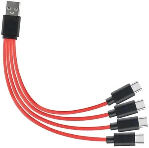 4-in-1 USB Splitter Cable Type-C Input to 4x USB-A Output Adapter Fast Charging and Data Sync Cable for Phones Power Banks External Hard Drives and USB Accessories Portable Corded Design 4-in-1 USB Splitter Cable Type-C Input to 4x USB-A Output Adapter Fast Charging and Data Sync Cable for Phones Power Banks External Hard Drives and USB Accessories Portable Corded Design