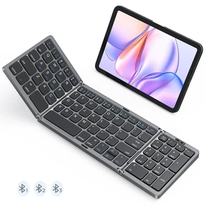 Foldable Bluetooth Keyboard with Numeric Keypad Portable Wireless Keyboard Rechargeable Tri-Fold QWERTY Keyboard with Scissor Switches 3-Device Support for Windows and iPad Black 1 Pack Foldable Bluetooth Keyboard with Numeric Keypad Portable Wireless Keyboard Rechargeable Tri-Fold QWERTY Keyboard with Scissor Switches 3-Device Support for Windows and iPad Black 1 Pack