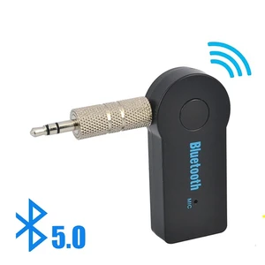 2 in 1 Wireless Bluetooth 5.0 Receiver Transmitter 3.5mm AUX Audio Adapter for Car Music Headphone and Speaker Connectivity A2DP Hands-Free Adapter with 15cm USB Charging Cable Black 5*2*1cm 2 in 1 Wireless Bluetooth 5.0 Receiver Transmitter 3.5mm AUX Audio Adapter for Car Music Headphone and Speaker Connectivity A2DP Hands-Free Adapter with 15cm USB Charging Cable Black 5*2*1cm