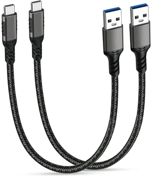 USB-A to USB-C Cable 3.1/3.2 Gen 2 10Gbps Data Transfer Cable 60W 3A Fast Charging Cord Nylon Braided Compatible with Galaxy and Google Pixel Phones External SSD Laptop PC 2 Pack 1.6FT USB-A to USB-C Cable 3.1/3.2 Gen 2 10Gbps Data Transfer Cable 60W 3A Fast Charging Cord Nylon Braided Compatible with Galaxy and Google Pixel Phones External SSD Laptop PC 2 Pack 1.6FT