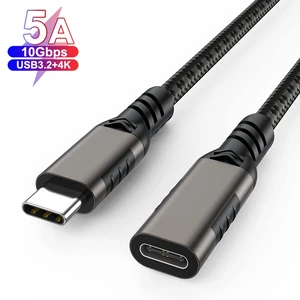 USB C Extension Cable 3.3FT / 1M USB Type-C Male to Female Extender Cord USB3.1 Gen2 10Gbps Data Transfer 100W/5A Fast Charging 4K@60Hz Video Output 1 Pack Compatible with MacBook USB C Extension Cable 3.3FT / 1M USB Type-C Male to Female Extender Cord USB3.1 Gen2 10Gbps Data Transfer 100W/5A Fast Charging 4K@60Hz Video Output 1 Pack Compatible with MacBook