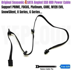 6Pin to 4 SATA Angled Modular Power Cable 18AWG UL1007 Tinned Copper Flat Ribbon SATA Power Adapter Lead for HDD SSD Riser Cards PSU Models FOCUS GX-1000 GX-850 GX-750 GX-650 GX-550 50cm + 3 x 15cm 6Pin to 4 SATA Angled Modular Power Cable 18AWG UL1007 Tinned Copper Flat Ribbon SATA Power Adapter Lead for HDD SSD Riser Cards PSU Models FOCUS GX-1000 GX-850 GX-750 GX-650 GX-550 50cm + 3 x 15cm