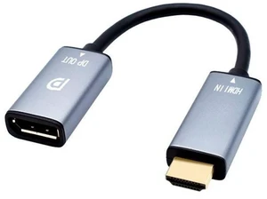 4K@60Hz HDMI to DisplayPort Adapter Cable High Speed HDMI Male to DP Female Converter One-Way HDMI Out to DisplayPort In for PC Graphics Card and Laptop 1ft 4K@60Hz HDMI to DisplayPort Adapter Cable High Speed HDMI Male to DP Female Converter One-Way HDMI Out to DisplayPort In for PC Graphics Card and Laptop 1ft