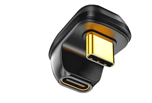 USB-C Male to Female Adapter USB 4 40Gbps Type-C Extension Converter 180° U-Shaped Angle Design PD 100W Charging 8K@60Hz Video for Laptops Tablets and Type-C Devices 1 PC USB-C Male to Female Adapter USB 4 40Gbps Type-C Extension Converter 180° U-Shaped Angle Design PD 100W Charging 8K@60Hz Video for Laptops Tablets and Type-C Devices 1 PC