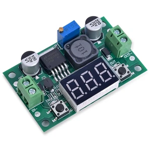 LM2596 Adjustable Step-Down Voltage Regulator Module 4.0-40V DC Input to 1.25-37V DC Output 2A Power Supply Converter with LED Voltmeter Display and Terminal Blocks for DIY Mobile Power Supplies LM2596 Adjustable Step-Down Voltage Regulator Module 4.0-40V DC Input to 1.25-37V DC Output 2A Power Supply Converter with LED Voltmeter Display and Terminal Blocks for DIY Mobile Power Supplies