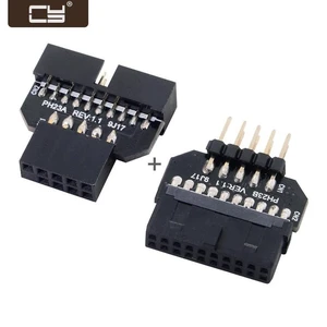 USB 2.0 9Pin Housing to USB 3.0 20Pin Motherboard Header Female Adapter U2-026 Reversible USB Header Adapter for USB 3.0 Devices and USB 2.0 Motherboards 480Mbps Data Speed 1set USB 2.0 9Pin Housing to USB 3.0 20Pin Motherboard Header Female Adapter U2-026 Reversible USB Header Adapter for USB 3.0 Devices and USB 2.0 Motherboards 480Mbps Data Speed 1set