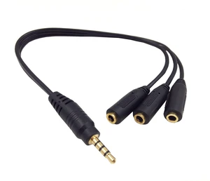 3.5mm TRRS Stereo Audio Splitter Cable Male Plug to 3 x 3.5mm Female Stereo Jacks 1 Input 3 Output Headphone Splitter AUX Cable Gold-Plated Connectors for MP3 Player PC CD MD 1FT 3.5mm TRRS Stereo Audio Splitter Cable Male Plug to 3 x 3.5mm Female Stereo Jacks 1 Input 3 Output Headphone Splitter AUX Cable Gold-Plated Connectors for MP3 Player PC CD MD 1FT