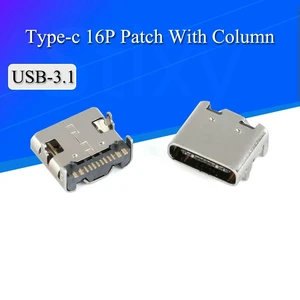 USB 3.1 Type-C 16Pin Female SMT Connector Mobile Phone Charging Port Socket USB Type-C Charging Connector Type-C Female Socket Tow Feet Plug for Mobile Phone 10PCS USB 3.1 Type-C 16Pin Female SMT Connector Mobile Phone Charging Port Socket USB Type-C Charging Connector Type-C Female Socket Tow Feet Plug for Mobile Phone 10PCS