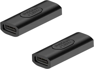 USB C Female to Female Coupler 240W 40Gbps USB4 Adapter with 8K@60Hz Video Output Type-C Cable Extender for iPad MacBook Thunderbolt 4/3 Devices Reversible Connection 2 Pack USB C Female to Female Coupler 240W 40Gbps USB4 Adapter with 8K@60Hz Video Output Type-C Cable Extender for iPad MacBook Thunderbolt 4/3 Devices Reversible Connection 2 Pack