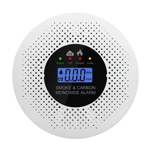 Carbon Monoxide and Smoke Alarm Detector with LCD Digital Display Screen 2 in 1 Real Time Monitoring Device for Home Indoor Environment Detection and Monitoring Carbon Monoxide and Smoke Alarm Detector with LCD Digital Display Screen 2 in 1 Real Time Monitoring Device for Home Indoor Environment Detection and Monitoring