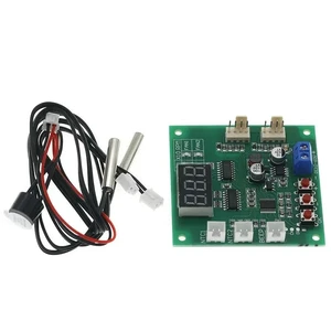 12V 24V 48V PWM Fan Temperature Controller Board Four Wire Fan Speed Controller for Four Wire Fans Two Way Heat Dissipation Control Temperature Speed Display Stop Alarm Board 12V 24V 48V PWM Fan Temperature Controller Board Four Wire Fan Speed Controller for Four Wire Fans Two Way Heat Dissipation Control Temperature Speed Display Stop Alarm Board