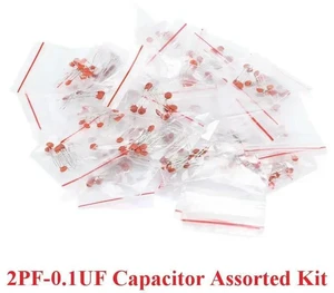 Ceramic Capacitor Assortment Kit 2PF-0.1UF 30 Values 10 Pieces Each Electronic Components Package Assorted Capacitor Set Ceramic Capacitor Value Kit 300 Pieces per Lot Ceramic Capacitor Assortment Kit 2PF-0.1UF 30 Values 10 Pieces Each Electronic Components Package Assorted Capacitor Set Ceramic Capacitor Value Kit 300 Pieces per Lot