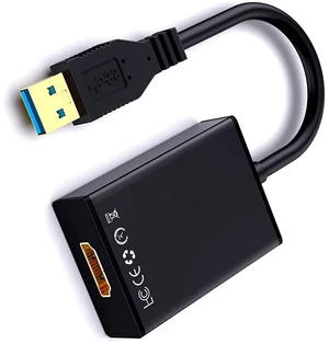 USB to HDMI Adapter USB 3.0/2.0 Video Converter Cable with Audio 1080P HD Output 1920x1080P@60Hz 3D Display Support Compatible with Windows XP/7/8/8.1/10 PC Laptop Projector HDTV USB to HDMI Adapter USB 3.0/2.0 Video Converter Cable with Audio 1080P HD Output 1920x1080P@60Hz 3D Display Support Compatible with Windows XP/7/8/8.1/10 PC Laptop Projector HDTV