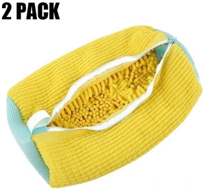 Machine Washable Shoe Washing Bag with High Density Microfiber Cleaning Brushes Laundry Shoe Protector Bag with Hidden Zipper and Hanging Loop for Sneakers Casual Shoes and Kids Footwear 2PCS Machine Washable Shoe Washing Bag with High Density Microfiber Cleaning Brushes Laundry Shoe Protector Bag with Hidden Zipper and Hanging Loop for Sneakers Casual Shoes and Kids Footwear 2PCS