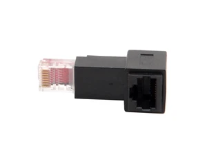 90 Degree Up Angled 8P8C RJ45 Plug Male to Female Ethernet Adapter Cat 5e FTP STP UTP LAN Network Extension Connector for Ethernet Patch Cords Unshielded 90 Degree Up Angled 8P8C RJ45 Plug Male to Female Ethernet Adapter Cat 5e FTP STP UTP LAN Network Extension Connector for Ethernet Patch Cords Unshielded