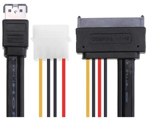 Power eSATA + USB Combo Cable SATA 22-Pin 7+15-Pin HDD High-Speed Data Cable 5V 12V Dual Power 4-Pin IDE Power Connector Female Hard Disk Drive Cable for 3.5-Inch and 2.5-Inch Black 50cm Power eSATA + USB Combo Cable SATA 22-Pin 7+15-Pin HDD High-Speed Data Cable 5V 12V Dual Power 4-Pin IDE Power Connector Female Hard Disk Drive Cable for 3.5-Inch and 2.5-Inch Black 50cm