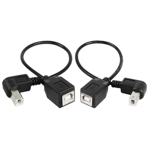 USB 2.0 Type-B Female to Type-B Male Printer Extension Cable 90° Up + Down Right Angle USB-B Adapter Cable 480 Mbps Data Transfer for Printers and Mobile HDD 2-Pack USB 2.0 Type-B Female to Type-B Male Printer Extension Cable 90° Up + Down Right Angle USB-B Adapter Cable 480 Mbps Data Transfer for Printers and Mobile HDD 2-Pack