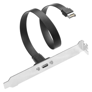 USB 3.1 Type-E 20-Pin Male to USB-C Female Front Panel Extension Cable 10Gbps 100W Motherboard Header Adapter Panel Mount USB-C Port Expansion Cable with Screw and Full-Height Bracket 30cm/11.8inch USB 3.1 Type-E 20-Pin Male to USB-C Female Front Panel Extension Cable 10Gbps 100W Motherboard Header Adapter Panel Mount USB-C Port Expansion Cable with Screw and Full-Height Bracket 30cm/11.8inch
