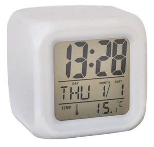 LED Digital Alarm Clock with 3-Inch LCD Display Calendar and Temperature Display 7-Color Night Light Battery Powered Time Date Alarm Clock with 12/24 Hour Mode Nap and Seconds Display LED Digital Alarm Clock with 3-Inch LCD Display Calendar and Temperature Display 7-Color Night Light Battery Powered Time Date Alarm Clock with 12/24 Hour Mode Nap and Seconds Display