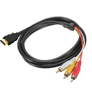 1080P HDMI to 3 RCA Cable Male HDMI to Red Yellow White RCA Video Audio AV Lead One-Way HDMI to RCA Transmission Cable Gold Plated Connectors for HDMI/AV Converter or Decoding Device 5ft/1.5m 1080P HDMI to 3 RCA Cable Male HDMI to Red Yellow White RCA Video Audio AV Lead One-Way HDMI to RCA Transmission Cable Gold Plated Connectors for HDMI/AV Converter or Decoding Device 5ft/1.5m