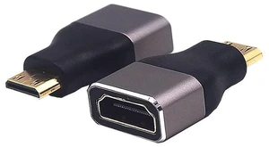 Mini HDMI 2.1 Male to HDMI 2.1 Female Adapter Type C to Type A Extender Coupler and Bidirectional Connector for Camera Laptop Projector and HDTV 8K@60Hz 4K@120Hz 48Gbps Dynamic HDR 2 Pack Mini HDMI 2.1 Male to HDMI 2.1 Female Adapter Type C to Type A Extender Coupler and Bidirectional Connector for Camera Laptop Projector and HDTV 8K@60Hz 4K@120Hz 48Gbps Dynamic HDR 2 Pack