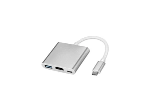 USB-C to HDMI Adapter 4K 30Hz USB Type-C Digital AV Multiport Adapter with USB 3.0 Port and PD Quick Charging Port Thunderbolt 3 Compatible Hub 5Gbps Data Transfer Silver USB-C to HDMI Adapter 4K 30Hz USB Type-C Digital AV Multiport Adapter with USB 3.0 Port and PD Quick Charging Port Thunderbolt 3 Compatible Hub 5Gbps Data Transfer Silver