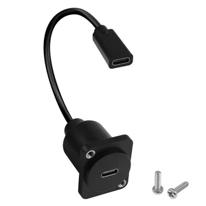 USB C 3.1 Female to Female Panel Mount Adapter 10Gbps 100W 20V/5A Type C Socket to Socket Short Cable Connector 4K@60Hz D-Type/XLR Panel Mount Receptacle Surface or Concealed Mount 20cm/7.8in USB C 3.1 Female to Female Panel Mount Adapter 10Gbps 100W 20V/5A Type C Socket to Socket Short Cable Connector 4K@60Hz D-Type/XLR Panel Mount Receptacle Surface or Concealed Mount 20cm/7.8in