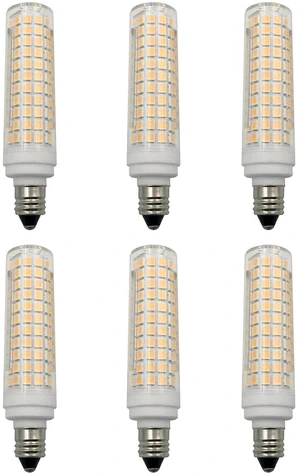 E11 T3/T4 JDE11 Dimmable LED Corn Light Bulbs 15W 1500LM 3000K 136 2835 SMD LEDs 120W Equivalent Ceramic Mini Candelabra Base Lamps 360° Beam Angle Warm White 18mm Diameter 80mm Height 6 Pack E11 T3/T4 JDE11 Dimmable LED Corn Light Bulbs 15W 1500LM 3000K 136 2835 SMD LEDs 120W Equivalent Ceramic Mini Candelabra Base Lamps 360° Beam Angle Warm White 18mm Diameter 80mm Height 6 Pack
