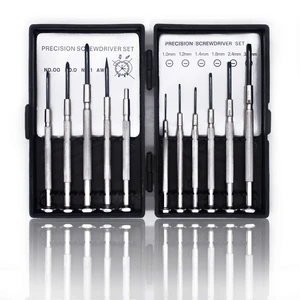 Mini Precision Screwdriver Set PH00 PH0 PH1 Phillips 1.0 1.2 1.4 1.8 2.4 3.0mm Flathead Bits Electronics Repair Tool Kit with Awl Magnetic Rod Case Rotary End Caps for Watch iPhone Repair 11PCS Mini Precision Screwdriver Set PH00 PH0 PH1 Phillips 1.0 1.2 1.4 1.8 2.4 3.0mm Flathead Bits Electronics Repair Tool Kit with Awl Magnetic Rod Case Rotary End Caps for Watch iPhone Repair 11PCS