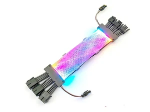 ARGB 8-Pin ATX Graphics Card Power Extension Cable Male to Female Adapter 5V 3-Pin Synchronized Dual Light Source 18AWG 41*0.16 Tinned Wire Aluminum Foil Braided Mesh Optical Fiber Colorful 300mm ARGB 8-Pin ATX Graphics Card Power Extension Cable Male to Female Adapter 5V 3-Pin Synchronized Dual Light Source 18AWG 41*0.16 Tinned Wire Aluminum Foil Braided Mesh Optical Fiber Colorful 300mm