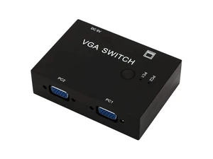 2 Port VGA Switch Box 2 PC to 1 Monitor 2 in 1 Out 3 Standard VGA Female Ports SVGA Monitor Sharing Switch Plug and Play Display Selector for LCD Monitor Projector PC TV No Power Needed 2 Port VGA Switch Box 2 PC to 1 Monitor 2 in 1 Out 3 Standard VGA Female Ports SVGA Monitor Sharing Switch Plug and Play Display Selector for LCD Monitor Projector PC TV No Power Needed