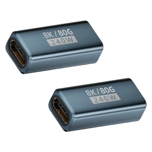 USB C Coupler Female to Female Adapter USB Type C Extender Cable Connector 240W PD 3.1 80Gbps USB4 Data Transfer 8K@60Hz Video Support Thunderbolt 5/4 for iPhone 15 MacBook iPad 2-Pack USB C Coupler Female to Female Adapter USB Type C Extender Cable Connector 240W PD 3.1 80Gbps USB4 Data Transfer 8K@60Hz Video Support Thunderbolt 5/4 for iPhone 15 MacBook iPad 2-Pack