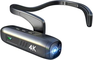 4K 30FPS Head-Mounted Wearable Video Camera WiFi Camcorder and Webcam 120° Wide Angle Lens EIS 2.0 Anti-Shake APP Control 2200mA Battery USB-C 8GB-512GB TF Card Support for Vlog Recording 4K 30FPS Head-Mounted Wearable Video Camera WiFi Camcorder and Webcam 120° Wide Angle Lens EIS 2.0 Anti-Shake APP Control 2200mA Battery USB-C 8GB-512GB TF Card Support for Vlog Recording