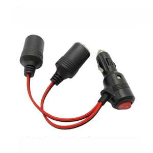 12-24V 2 x 10A Female 1/2 Cigarette Lighter Power Supply Cable High-Power Vehicle Seat Power Outlet Cable with Switch Indicator Light & 15A Fuse 120W 0.65FT/20CM 12-24V 2 x 10A Female 1/2 Cigarette Lighter Power Supply Cable High-Power Vehicle Seat Power Outlet Cable with Switch Indicator Light & 15A Fuse 120W 0.65FT/20CM