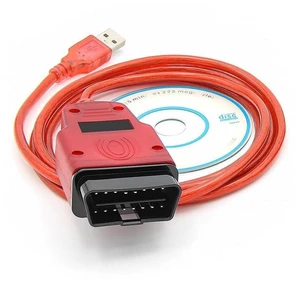 USB OBD2 Diagnostic Cable V1.99 ECU Programming Interface 16-Pin Connector Plug and Play Vehicle Error Code Reading Real-Time Sensor Data Monitoring Code Clearing Red USB OBD2 Diagnostic Cable V1.99 ECU Programming Interface 16-Pin Connector Plug and Play Vehicle Error Code Reading Real-Time Sensor Data Monitoring Code Clearing Red