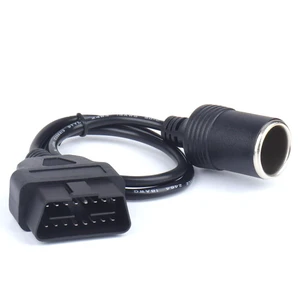 16-Pin OBD2 Male to Cigarette Lighter Female Socket Adapter Cable 18AWG Vehicle Power Supply Extension Cord 1.9FT/60cm OBD2 Connector Cable for Car Electronics Diagnostic Tools and 12V Accessories 16-Pin OBD2 Male to Cigarette Lighter Female Socket Adapter Cable 18AWG Vehicle Power Supply Extension Cord 1.9FT/60cm OBD2 Connector Cable for Car Electronics Diagnostic Tools and 12V Accessories