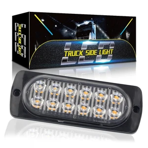 12-24V LED Side Marker Lights Flashing Vehicle Lamps I-BS-D-12LED 3030 LED 12pcs 36W IP65 Waterproof 16 Modes for Pickup Truck Trailer SUV Van Caravan Boat Bus Yellow Light 4pcs/Pack 12-24V LED Side Marker Lights Flashing Vehicle Lamps I-BS-D-12LED 3030 LED 12pcs 36W IP65 Waterproof 16 Modes for Pickup Truck Trailer SUV Van Caravan Boat Bus Yellow Light 4pcs/Pack