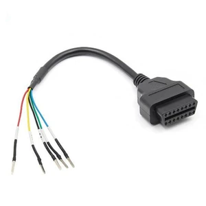 Universal 16-Pin OBD2 Connector Cable for Motorcycle Motorbike Female Plug with Color-Coded Jumper Wires K CAN OBD2 Diagnostic Cable for Older Cars and Trucks On-Board Diagnostics Connection Universal 16-Pin OBD2 Connector Cable for Motorcycle Motorbike Female Plug with Color-Coded Jumper Wires K CAN OBD2 Diagnostic Cable for Older Cars and Trucks On-Board Diagnostics Connection