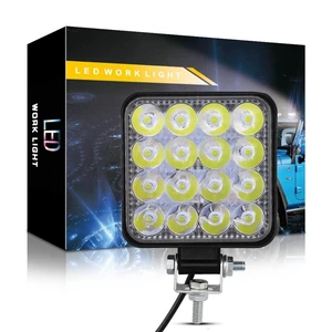 H-MINI-F-16 48W 16 LED Mini White Work Light Spotlight DC 9-30V 1200LM 6500K IP65 Waterproof Aluminum Lamp with 3030 LED Chips 50000 Hours for Cars Motorcycles Trucks Boats Off-Road Vehicles Forklifts H-MINI-F-16 48W 16 LED Mini White Work Light Spotlight DC 9-30V 1200LM 6500K IP65 Waterproof Aluminum Lamp with 3030 LED Chips 50000 Hours for Cars Motorcycles Trucks Boats Off-Road Vehicles Forklifts