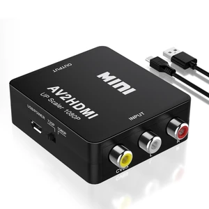 AV2HDMI RCA to HDMI Converter Composite Video to HDMI Adapter AV Video Converter for VCR DVD VHS Players and Gaming Consoles PAL NTSC SECAM 720P/1080P 60Hz 5V 1A Black AV2HDMI RCA to HDMI Converter Composite Video to HDMI Adapter AV Video Converter for VCR DVD VHS Players and Gaming Consoles PAL NTSC SECAM 720P/1080P 60Hz 5V 1A Black