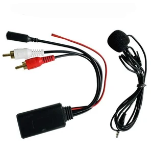 Bluetooth AUX Module for Car Audio 2 RCA Cable Adapter with Microphone 12V ABS for Radio Left and Right Audio Ports Plug In Connection 12V+ Red 12V- Black Power Leads 1 x Earphone Mic Black Bluetooth AUX Module for Car Audio 2 RCA Cable Adapter with Microphone 12V ABS for Radio Left and Right Audio Ports Plug In Connection 12V+ Red 12V- Black Power Leads 1 x Earphone Mic Black