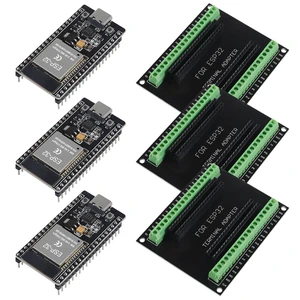 ESP32 Type C 38Pin Narrow Development Board WiFi + Bluetooth ESP-32 ESP-32S ESP-WROOM-32 Microcontroller GPIO 1 into 2 Breakout Board with Terminal Screw 3 Set ESP32 Type C 38Pin Narrow Development Board WiFi + Bluetooth ESP-32 ESP-32S ESP-WROOM-32 Microcontroller GPIO 1 into 2 Breakout Board with Terminal Screw 3 Set