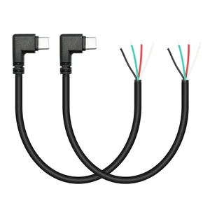 USB C 4 Pin Bare Wire Pigtail Cable 90 Degree Type C Male Plug Open End Power and Data Lead 22AWG 5V/3A 480 Mbps Tinned Soldering Wire for DIY Repair 11inch 2Pcs USB C 4 Pin Bare Wire Pigtail Cable 90 Degree Type C Male Plug Open End Power and Data Lead 22AWG 5V/3A 480 Mbps Tinned Soldering Wire for DIY Repair 11inch 2Pcs
