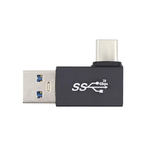 USB 3.0 Type-A Male to USB 3.1 Type-C Male 90 Degree Adapter 10Gbps Data Transfer Connector USB-A Host to USB-C Device Charge Adapter for Laptop Phone Tablet Mobile Hard Disk USB 3.0 Type-A Male to USB 3.1 Type-C Male 90 Degree Adapter 10Gbps Data Transfer Connector USB-A Host to USB-C Device Charge Adapter for Laptop Phone Tablet Mobile Hard Disk