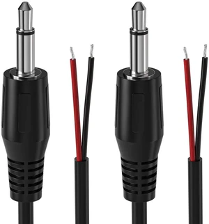 3.5mm TS Mono Male Jack to Bare Wire Open End Audio Cable 2 Pole 1/8 3.5mm AUX Plug Connector Lead Male Plug to Bare Wire Replacement Audio Cable 6FT 2-Pack 3.5mm TS Mono Male Jack to Bare Wire Open End Audio Cable 2 Pole 1/8 3.5mm AUX Plug Connector Lead Male Plug to Bare Wire Replacement Audio Cable 6FT 2-Pack