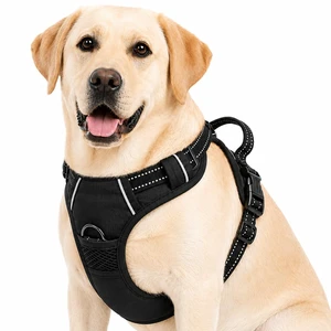 Heavy Duty 900D Nylon No Pull Dog Harness Tactical Vest Pet Harness with Reflective Bands Front & Back Control Handles Adjustable Padded Fit Chest 14.96-35.03 in Neck 16.53-25.98 in Large Black Heavy Duty 900D Nylon No Pull Dog Harness Tactical Vest Pet Harness with Reflective Bands Front & Back Control Handles Adjustable Padded Fit Chest 14.96-35.03 in Neck 16.53-25.98 in Large Black