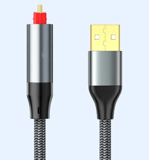 USB to Optical Fiber Audio Cable SPDIF Toslink Digital Sound Card Adapter DAC Converter Wire HiFi Stereo Lossless Cord Lead Line Transmitter Plug Connector for Laptop PC TV Soundbar Speaker Receiver USB to Optical Fiber Audio Cable SPDIF Toslink Digital Sound Card Adapter DAC Converter Wire HiFi Stereo Lossless Cord Lead Line Transmitter Plug Connector for Laptop PC TV Soundbar Speaker Receiver